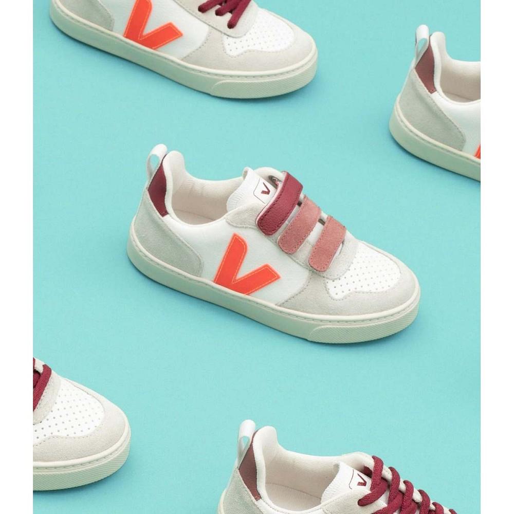 Veja V-10 X BONTON Tenisky Detske White/Orange | SK 842EBC